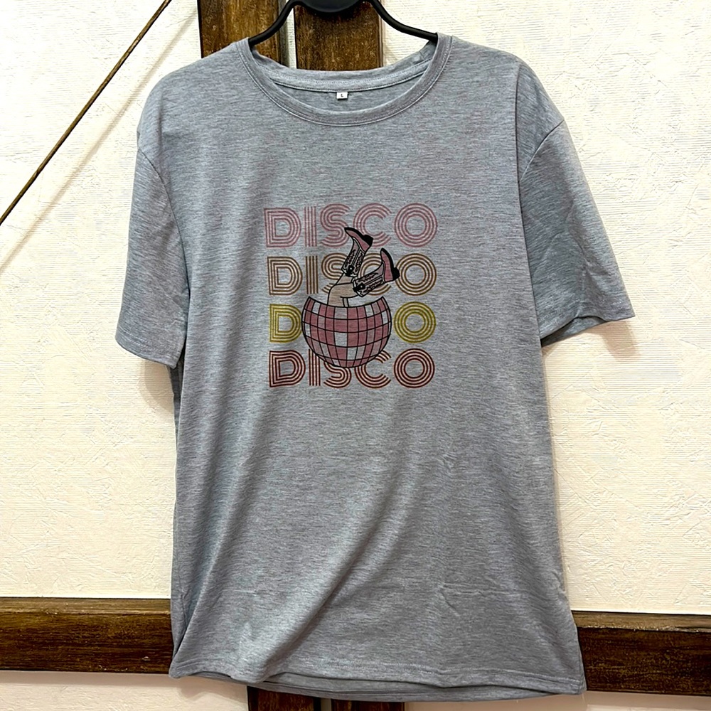 New disco cowgirl/cowboy graphic tee
